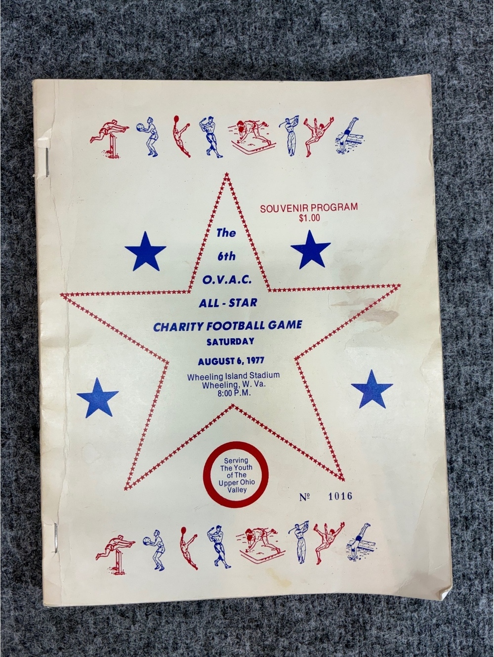 The 6th OVAC All-Star Charity Football Game Souvenir Program 1977 OH